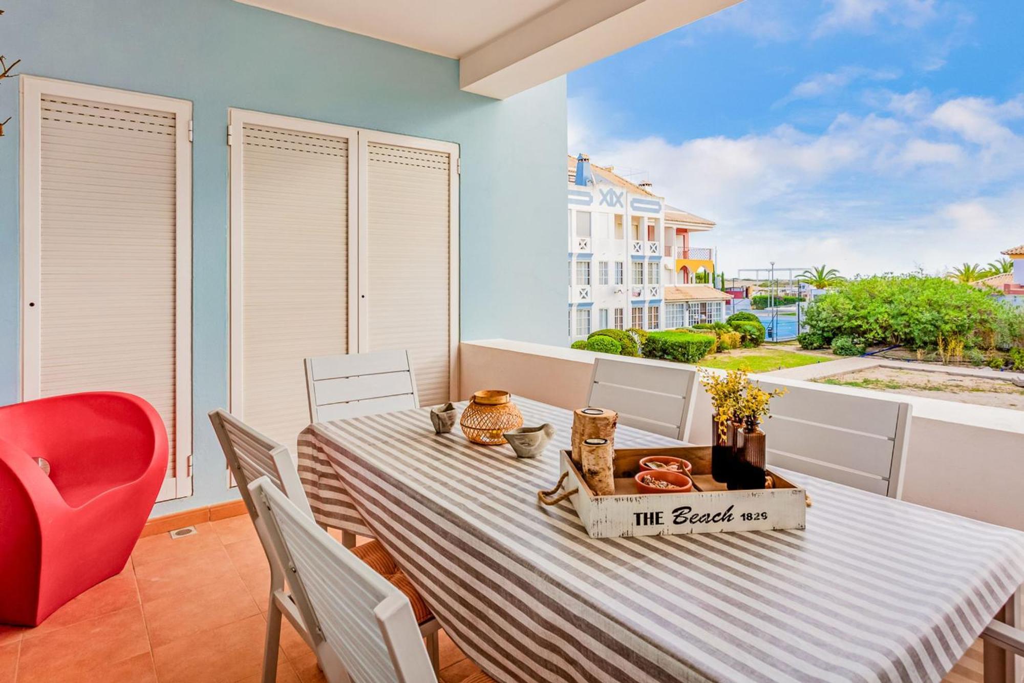 Golden 1 Bdr Flat W/ Balcony & Pool By Lovelystay Cabanas De Tavira Exterior photo